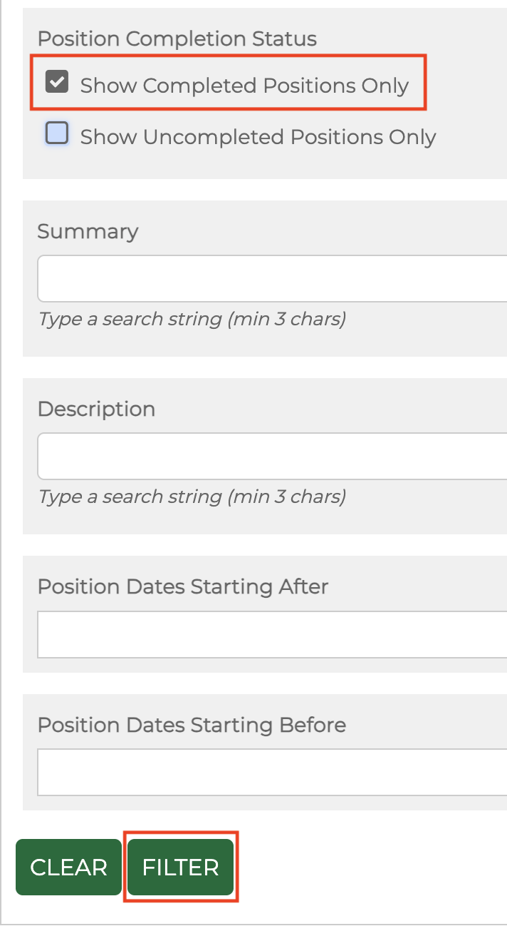 Volunteer Filter